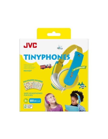Auriculares infantiles jvc ha-kd7/ jack 3.5/ amarillos