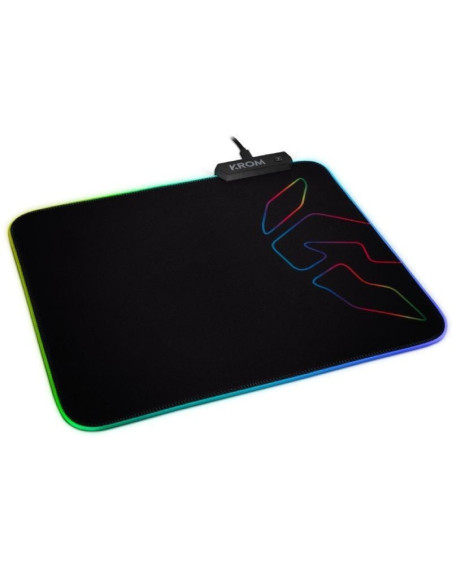 Alfombrilla krom knout rgb con iluminación led/ 320 x 270 x 3 mm
