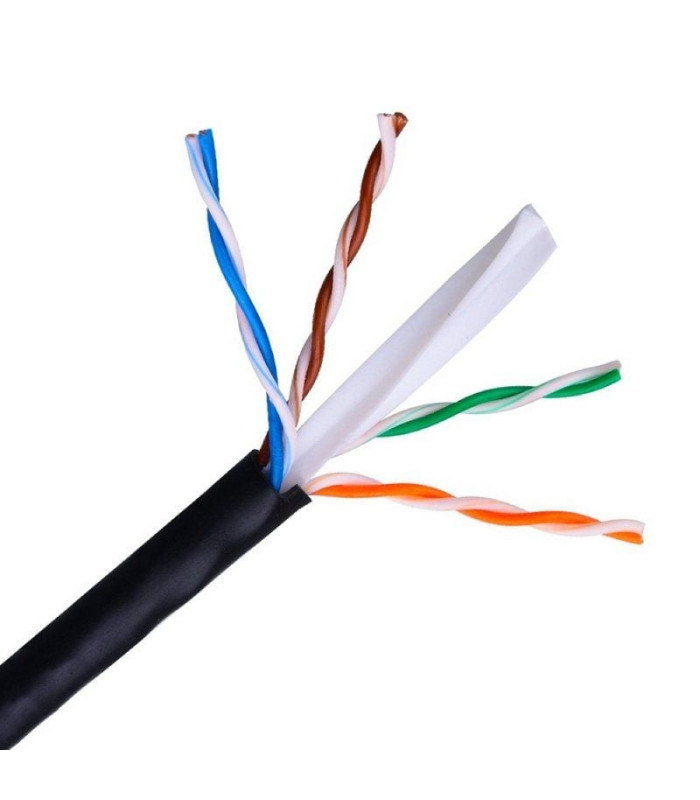 Bobina de cable rj45 para exteriores utp aisens a135-0263 cat.6/ 100m/ impermeable/ negro