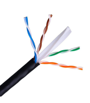 Bobina de cable rj45 para exteriores utp aisens a135-0264 cat.6/ 305m/ impermeable/ negro