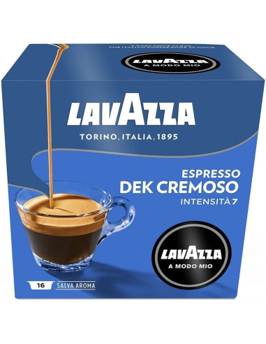 Cápsula lavazza cremosamente dek para cafeteras a modo mio/ caja 16