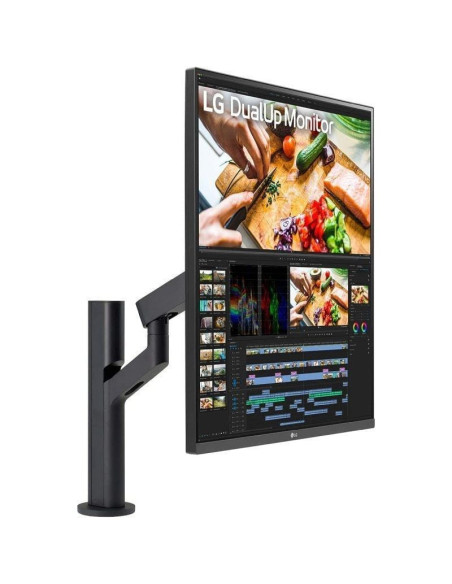 Monitor profesional lg dualup ergo 28mq780-b 27.6'/ sdqhd/ multimedia/ regulable en altura/ negro