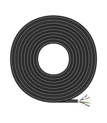 Bobina de cable rj45 para exteriores ftp awg24 aisens a135-0673 cat.6/ 100m/ impermeable/ negro