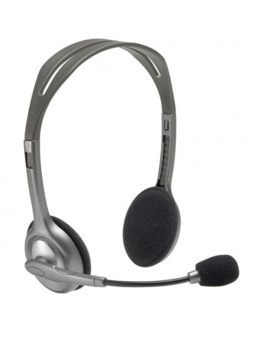 Auriculares logitech h110/ con micrófono/ jack 3.5/ plateados