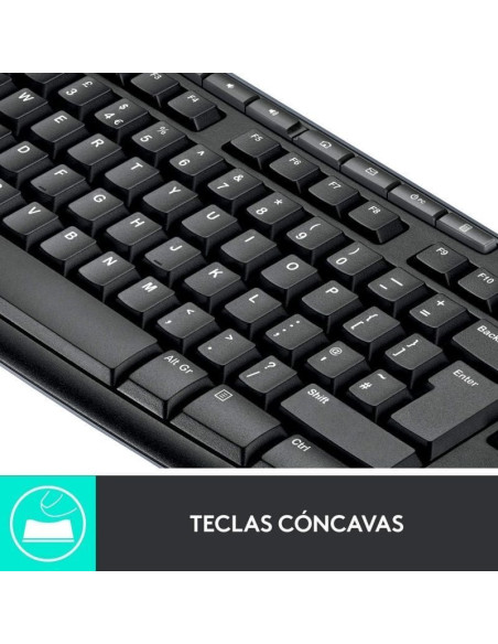 Teclado y ratón inalámbricos logitech wireless combo mk270