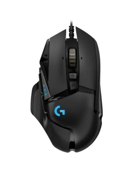 Ratón gaming logitech g502 hero/ hasta 25600 dpi/ negro