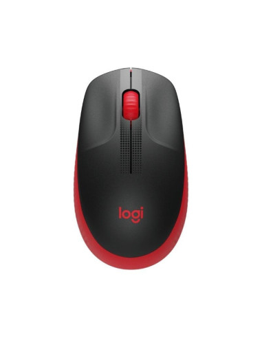 Ratón inalámbrico logitech m190/ hasta 1000 dpi/ rojo