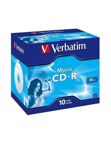 Cd-r verbatim music 16x/ caja-10uds