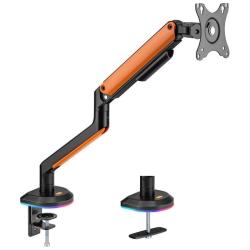 Soporte de Mesa Gaming con Contrapeso para Monitor y TV Aisens DT32TSR-249/ Giratorio/ Inclinable/ hasta 9kg/ con Iluminación RG