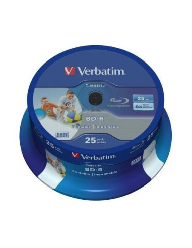 Blue-ray bd-r verbatim 43811 imprimible 6x/ tarrina-25uds