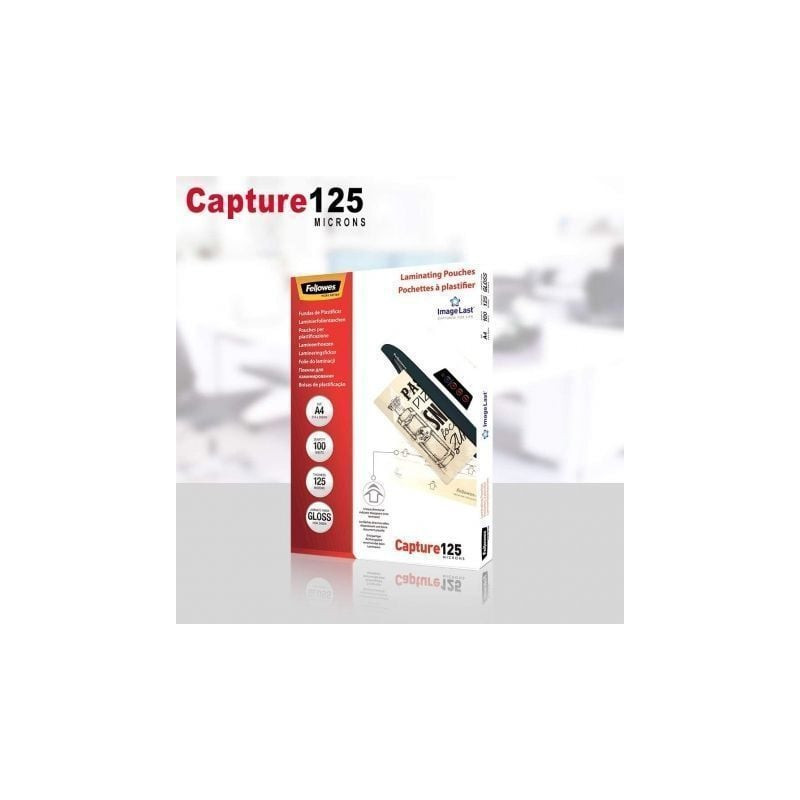 Fundas para plastificar fellowes 5307407/ a4/ 125 micras/ 100 unidades