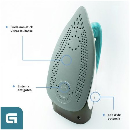 Plancha de viaje grunkel plv-900/ 900w