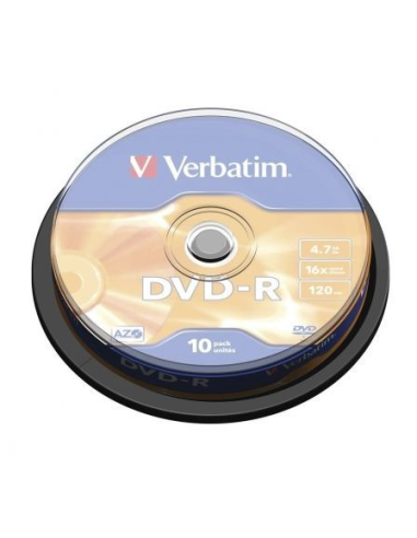 Dvd-r verbatim advanced azo 16x/ tarrina-10uds