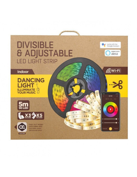 Tira led muvit io miolst002/ 5m/ 24w/ color rgb+cct/ regulable/ wifi