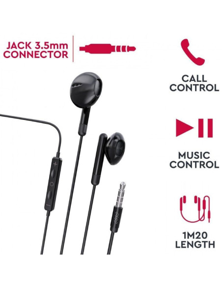 Auriculares intrauditivos myway mwhph0019/ con micrófono/ jack 3.5/ negros