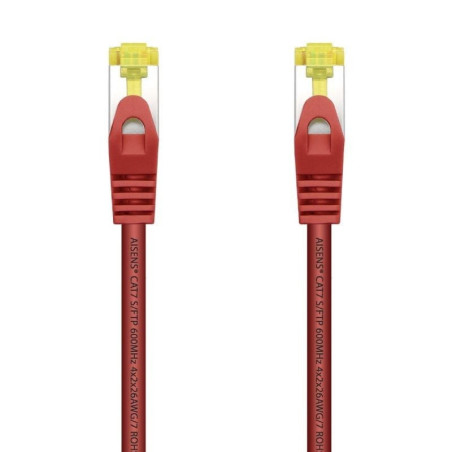 Cable de red rj45 sftp aisens a146-0469 cat.7/ 50cm/ rojo