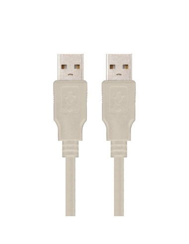Cable usb 2.0 nanocable 10.01.0304/ usb macho - usb macho/ 3m/ beige