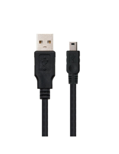 Cable usb 2.0 nanocable 10.01.0400/ usb macho - miniusb macho/ 50cm/ negro