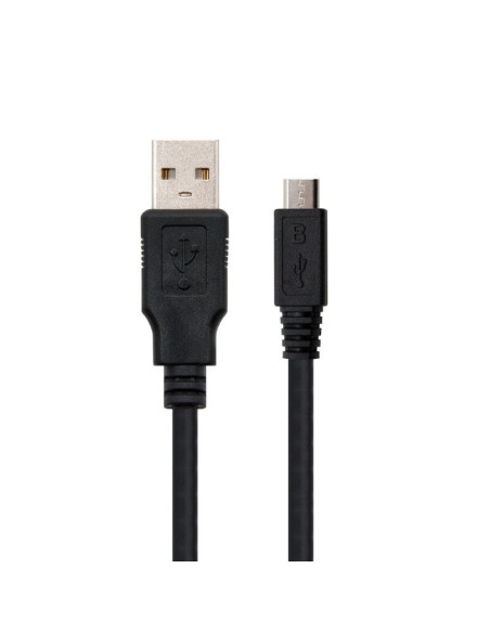 Cable usb 2.0 nanocable 10.01.0500/ usb macho - microusb macho/ 80cm/ negro