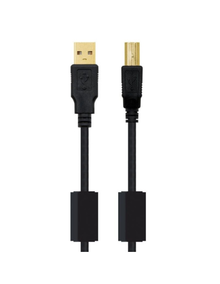 Cable usb 2.0 impresora nanocable 10.01.1202/ usb tipo-b macho - usb macho / 2m/ negro