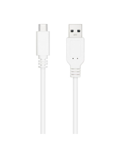 Cable usb 2.0 nanocable 10.01.2102-w/ usb tipo-c macho - usb macho/ 2m/ blanco