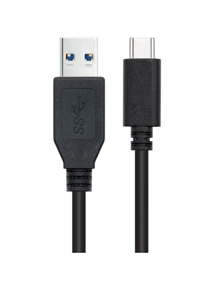 Cable usb 3.1 tipo-c nanocable 10.01.4002/ usb tipo-c macho - usb macho/ 2m/ negro