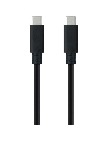 Cable usb 3.2 tipo-c nanocable 10.01.4103/ usb tipo-c macho - usb tipo-c macho/ hasta 100w/ 20gbps/ 3m/ negro
