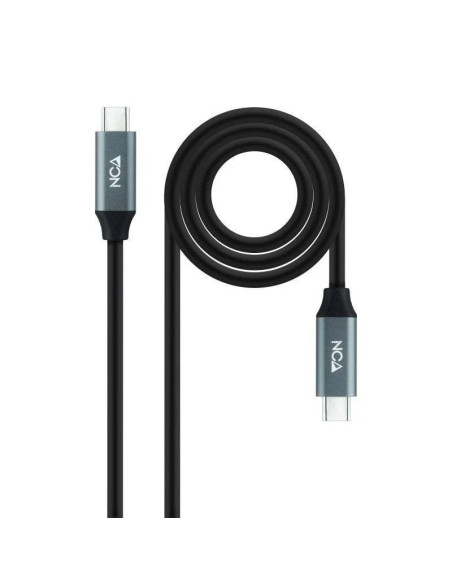 Cable usb 3.2 tipo-c nanocable 10.01.4303/ usb tipo-c macho - usb tipo-c macho/ 3m/ gris y negro