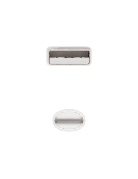 Cable usb 2.0 lightning nanocable 10.10.0402/ usb macho - lightning macho/ 2m/ blanco