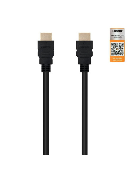 Cable hdmi 2.0 4k nanocable 10.15.3603/ hdmi macho - hdmi macho/ 3m/ certificado/ negro