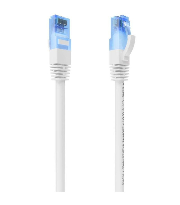 Cable de red rj45 awg26 cca utp aisens a135-0816 cat.6/ 30cm/ blanco