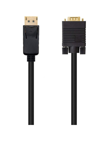 Cable conversor nanocable 10.15.4402/ displayport macho - vga macho/ 2m/ negro