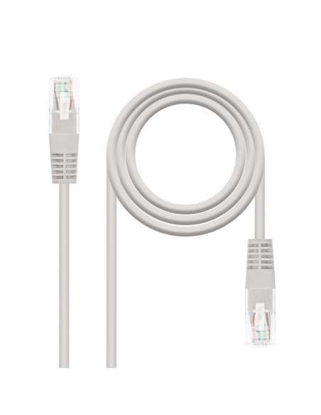 Cable de red rj45 utp nanocable 10.20.0100-l25 cat.5e/ 25cm/ gris