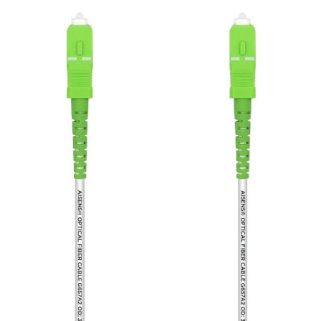 Cable de fibra óptica g657a2 3.0 aisens a152-0494/ lszh/ 2m/ blanco
