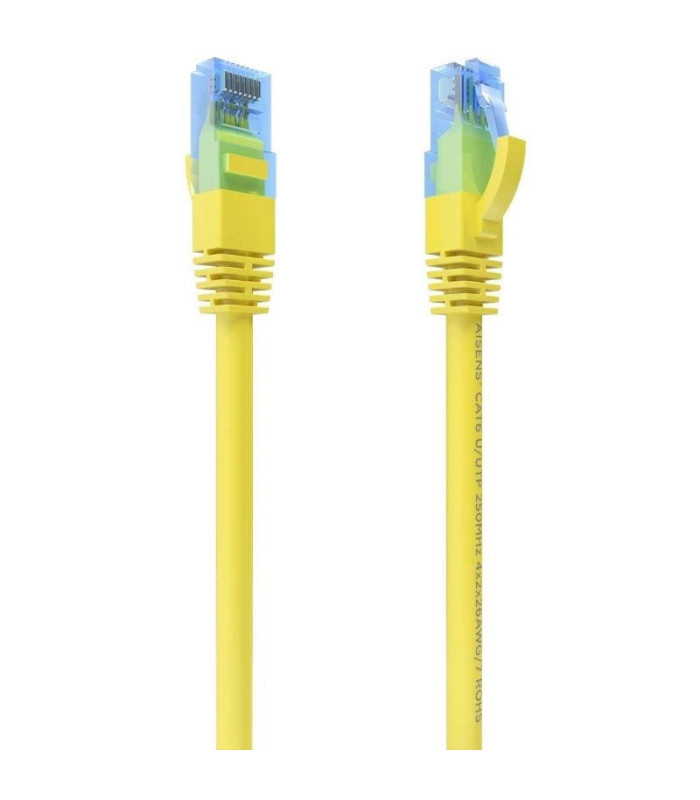 Cable de red rj45 awg26 cca utp aisens a135-0830 cat.6/ 30cm/ amarillo