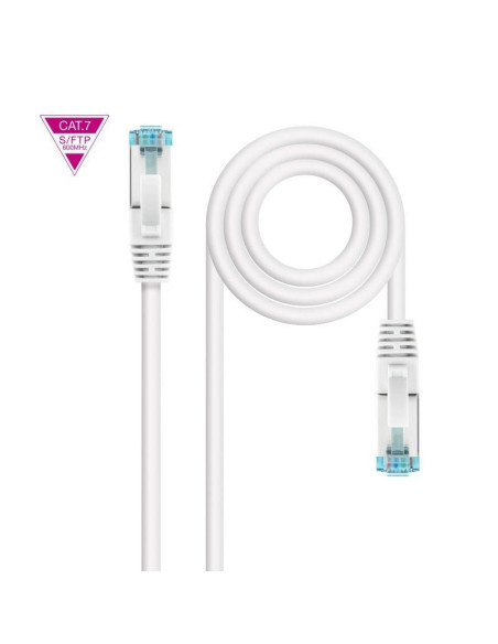 Cable de red rj45 sftp nanocable 10.20.1701-w cat.7/ 1m/ blanco