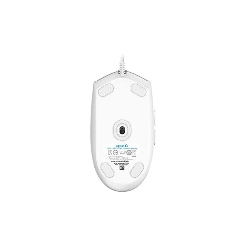 Ratón gaming logitech g102 lightsync/ hasta 8000 dpi/ blanco