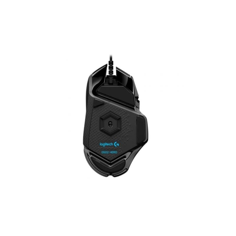 Ratón gaming logitech g502 hero/ hasta 25600 dpi/ negro
