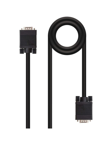 Cable svga nanocable 10.15.1302/ vga macho - vga macho/ 1.8m/ negro