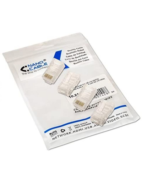 Conector rj45 nanocable 10.21.0101/ cat.5e/ 10 uds