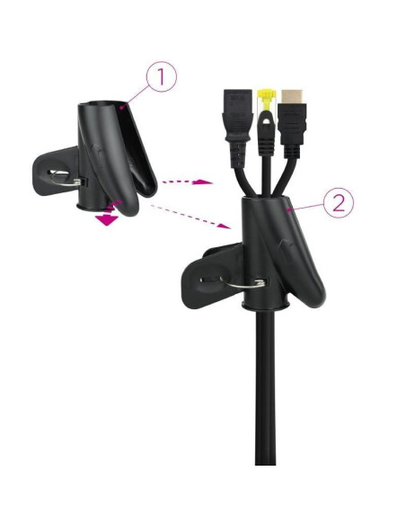 Organizador de cables en espiral nanocable 10.36.0002-bk/ 2m