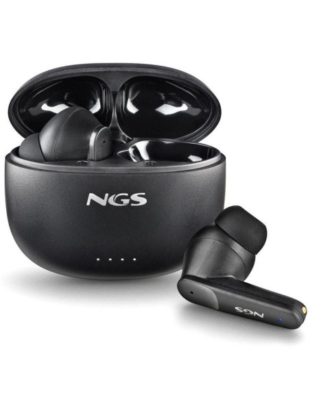 Auriculares bluetooth ngs ártica hush con estuche de carga/ autonomía 4h/ negros