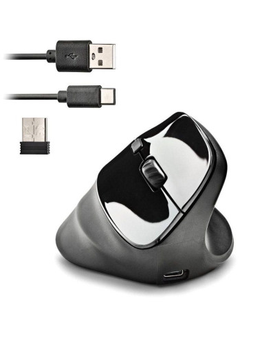 Ratón ergonómico inalámbrico ngs evo moksha/ batería recargable/ hasta 2400 dpi
