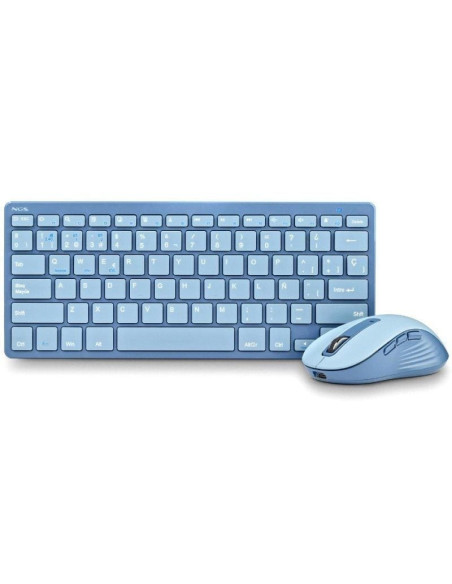 Teclado y ratón inalámbricos ngs fantasy kit blue/ azul