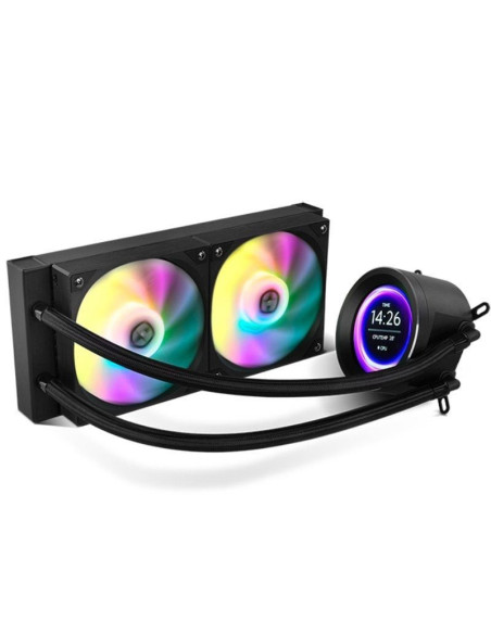 Sistema de refrigeración líquida nox x-240 lcd/ negro