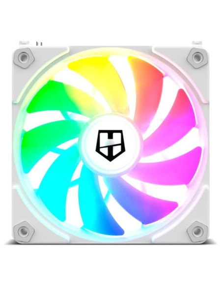 Pack 3 ventiladores nox easy link/ argb/ 12cm/ blanco