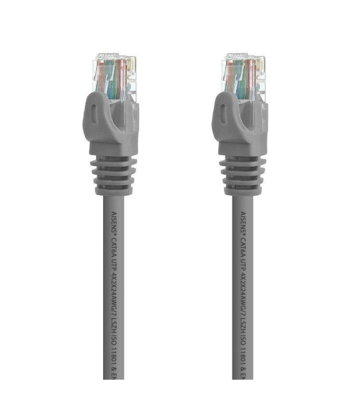 Cable de red rj45 utp aisens a145-0327 cat.6a/ 2m/ gris