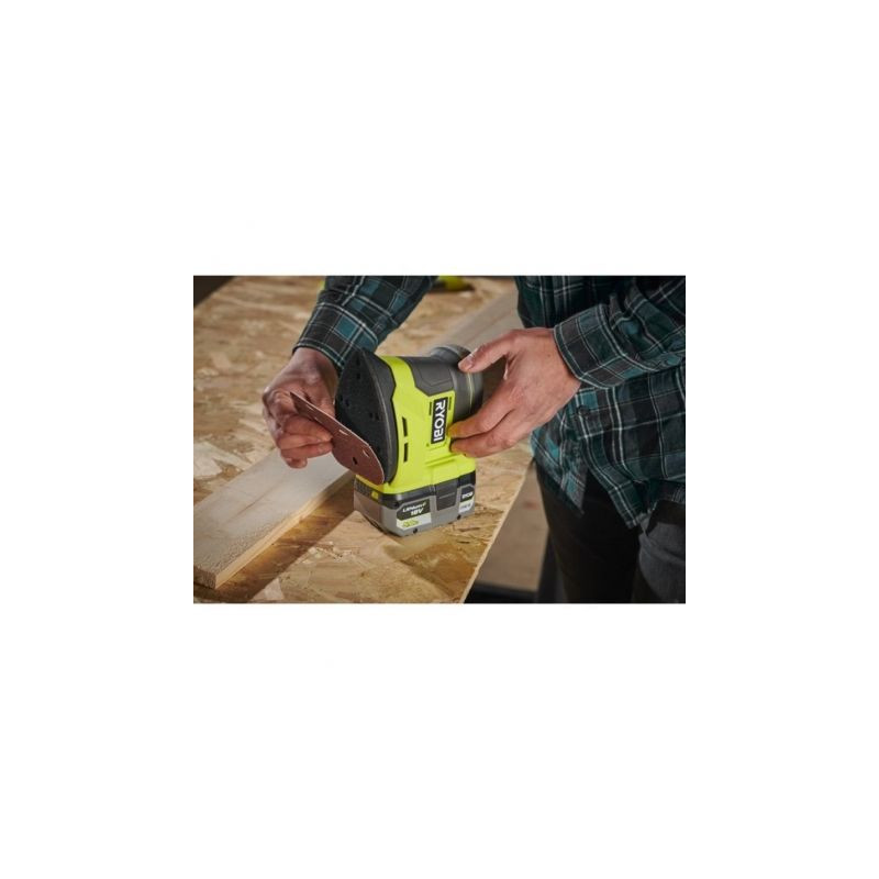 Lijadora triangular ryobi one+ 18v rps18-0/ incluye 6 lijas/ sin batería ni cargador