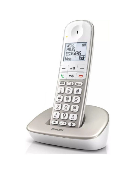 Teléfono inalámbrico philips xl4901s/23/ plata y blanco