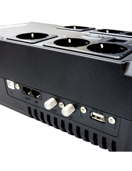 Sai línea interactiva phasak kryptos 800 va/ 480w/ 6 salidas/ formato bloque